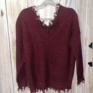 Size S oversized sweater | distressed hemming and super soft!